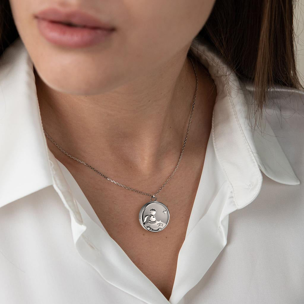 Collar relicario circular